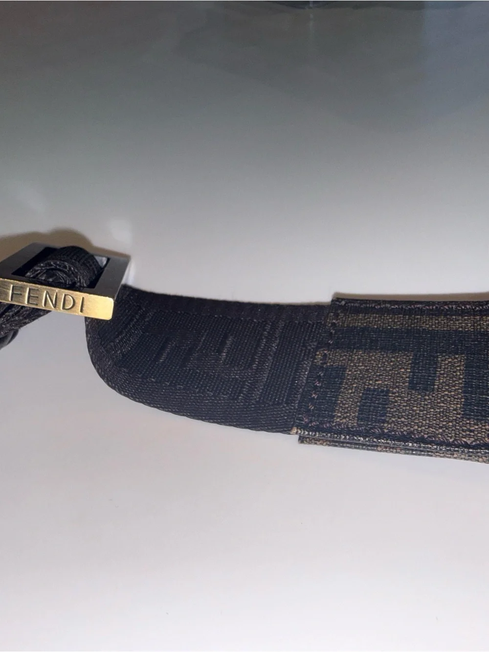 Fendi Brown and Black FF Monogram Crossbody Messenger
